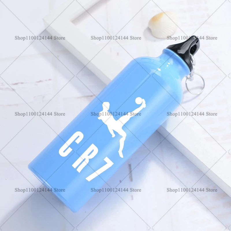 Football Star Ronaldos Aluminum Outdoor Sport Water Bottle CR7 Drinking Kettle Drinking Cup Leakproof Water Jug for Running Gift